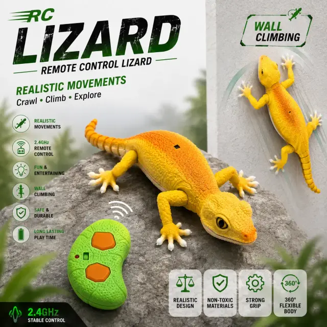 RC Remote Control Wall Climbing Lizard Toy