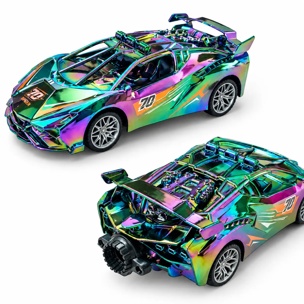 Rechargeable Remote Control RC Car with Snow Spray & Blue Light