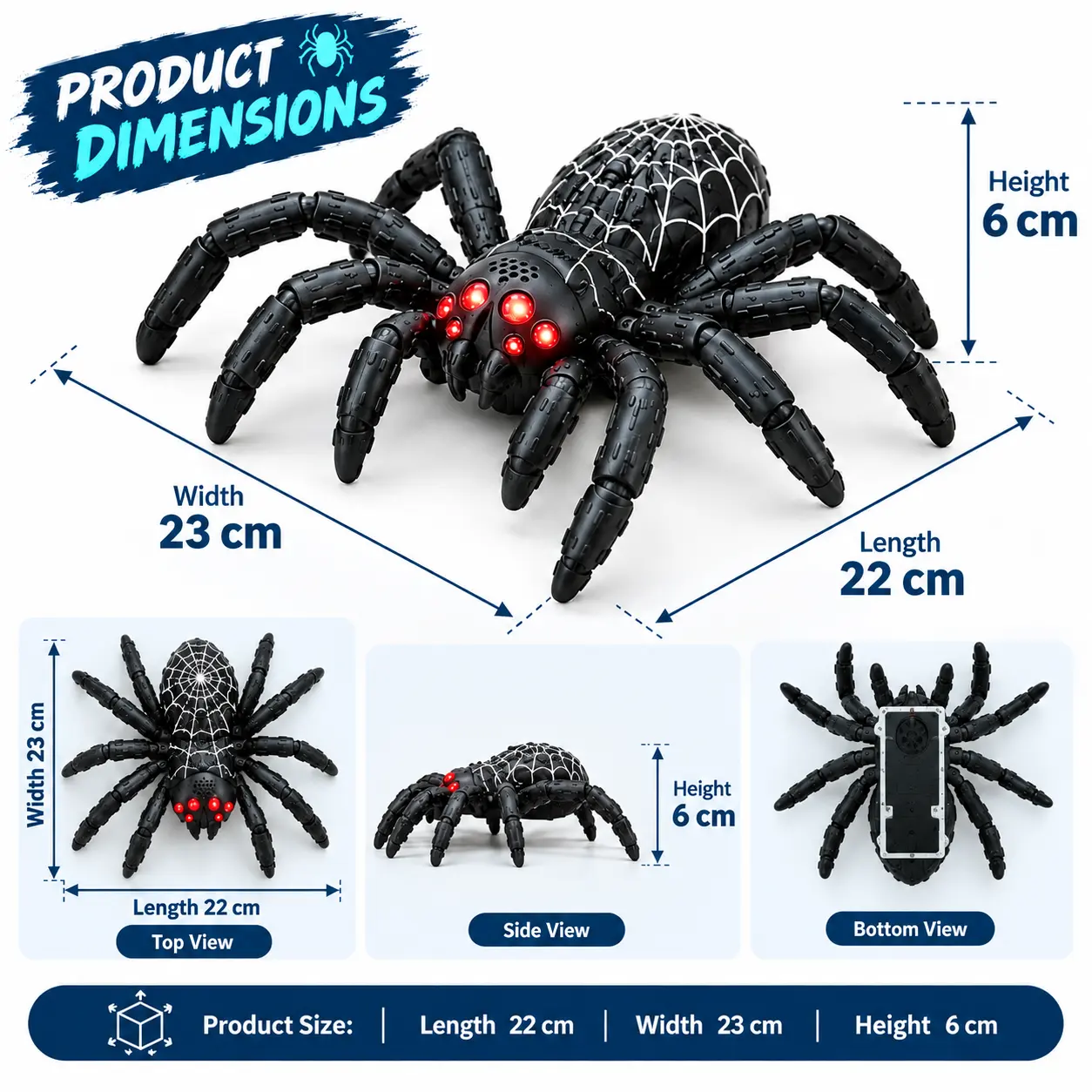 RC Spider Wall Climbing Toy – Remote Control Crawling Spider