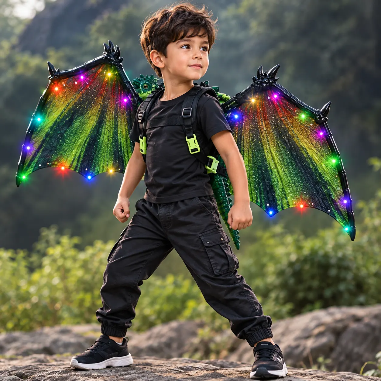 Wearable Dragon Wings – Light-Up & Moving Toy